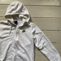 Nike Swoosh White Quarter Zip Hoodie (XS)