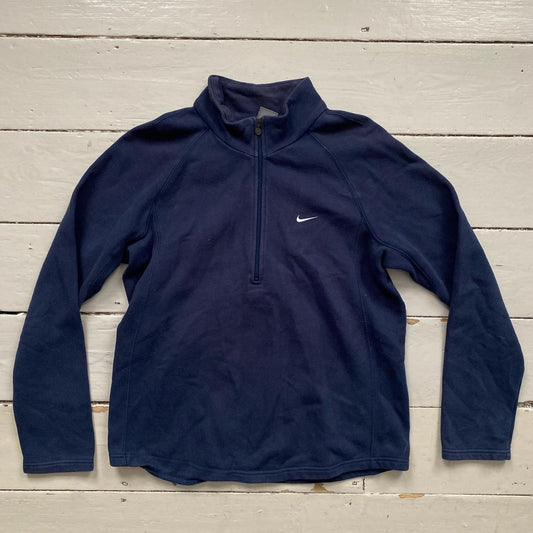 Nike Navy Quarter Zip Jumper (XL)