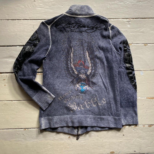 Ed Hardy Womens Zip Jumper (XL)