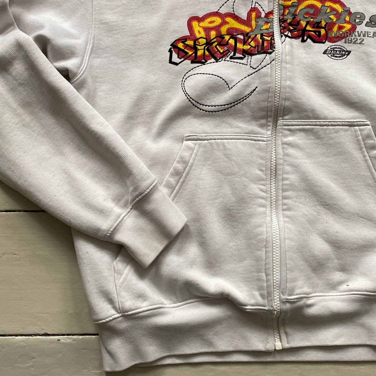 Dickies Graffiti White Hoodie (Large)