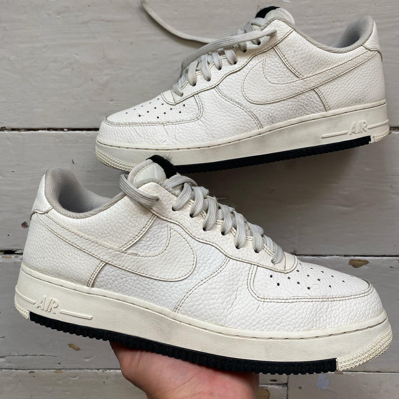 Nike Air Force 1 White and Black (UK 10)