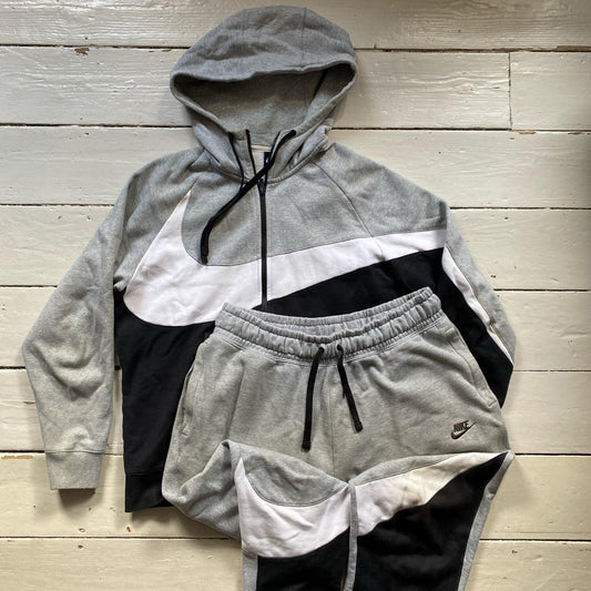 Nike Big Swoosh Grey Tracksuit (Large Top, XL Bottoms)