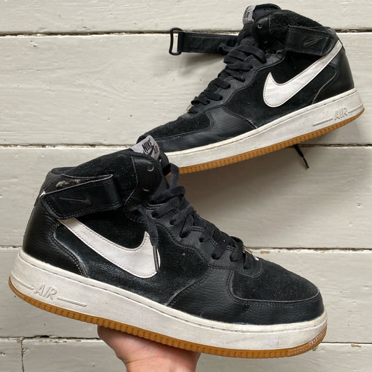 Nike Air Force 1 Mid Black and White (UK 9.5)