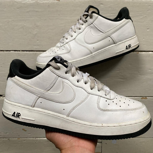 Nike Air Force 1 White and Black (UK 10)