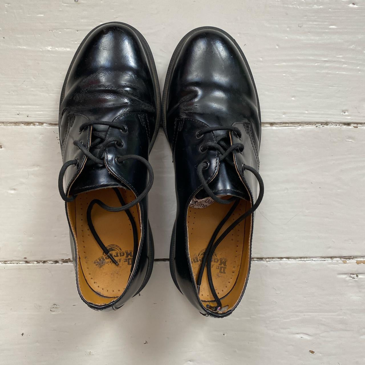 Dr Martens Shiny Leather Black Lows (UK 9)