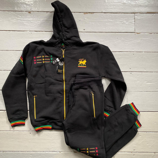 Raw Blue Vintage Rasta Lion Tracksuit (XXL both)