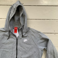 Nike Grey Zip Up Hoodie (XLarge)