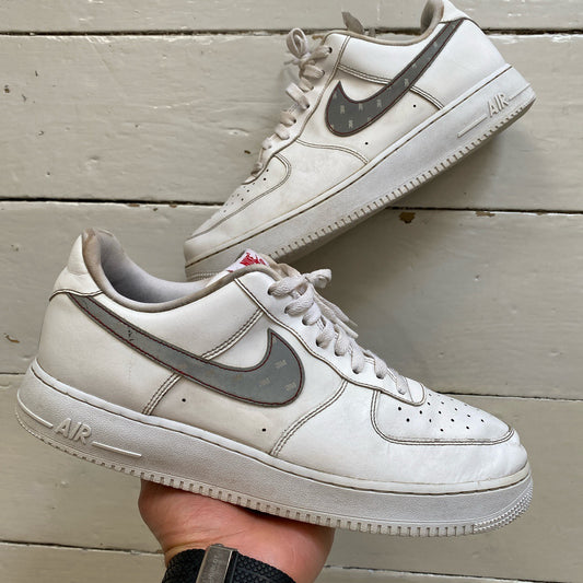 Nike Air Force 1 3M White (UK 10)