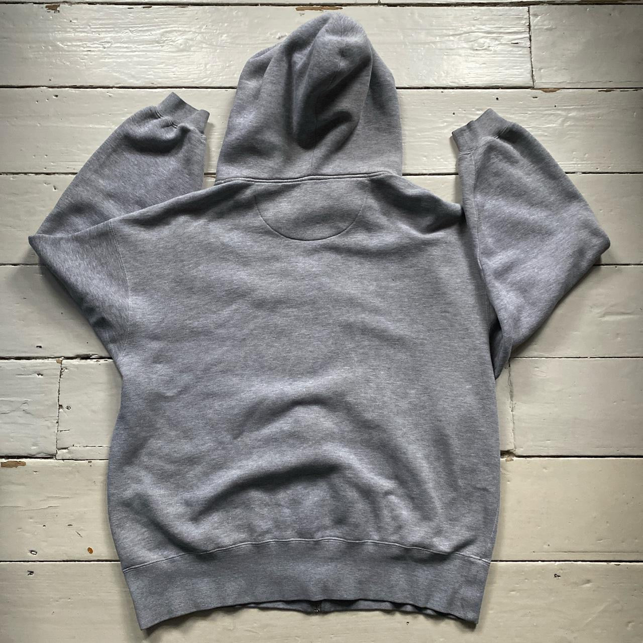 Akademiks Vintage Grey and Brown Hoodie (XL)