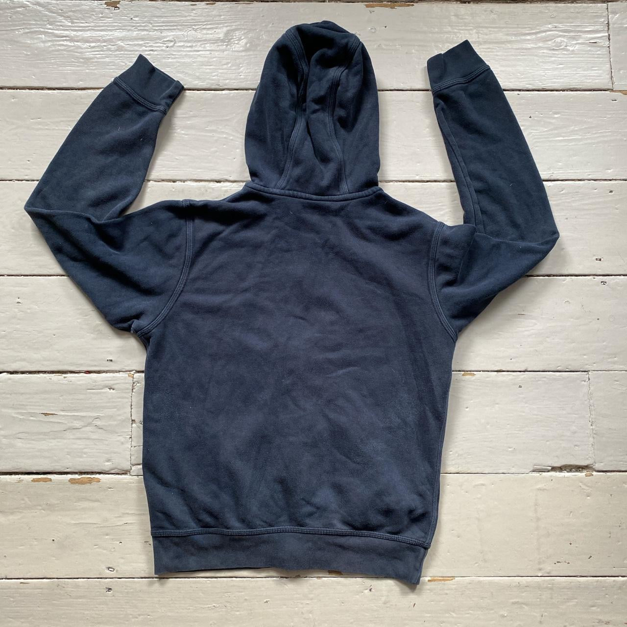 Nike Navy and White Hoodie (Small)