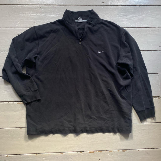 Nike Swoosh Black and White Jumper (XXL)