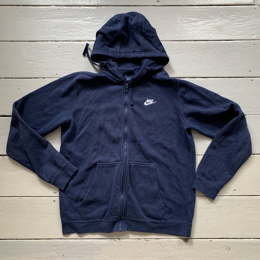 Nike Swoosh Navy Hoodie (Medium)