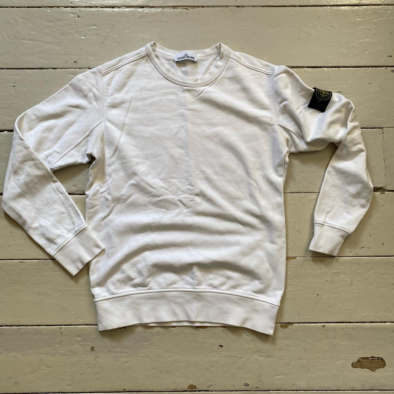 Stone Island White Jumper (Medium)