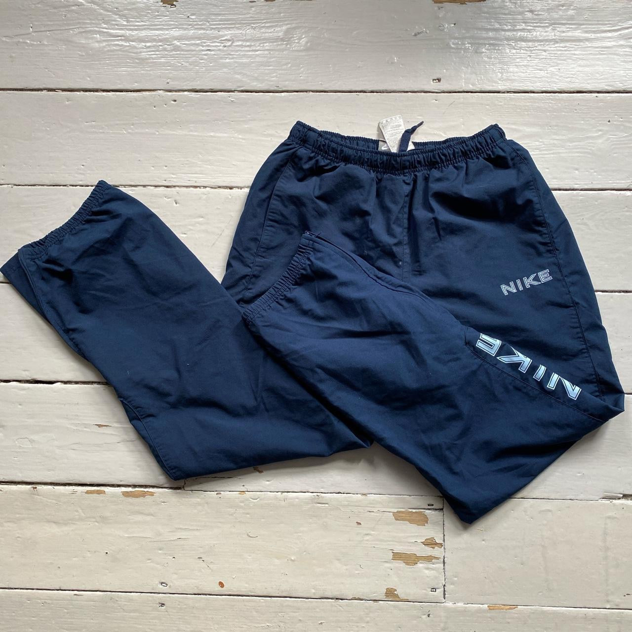 Nike Vintage Spellout Navy Shell bottoms (Medium)