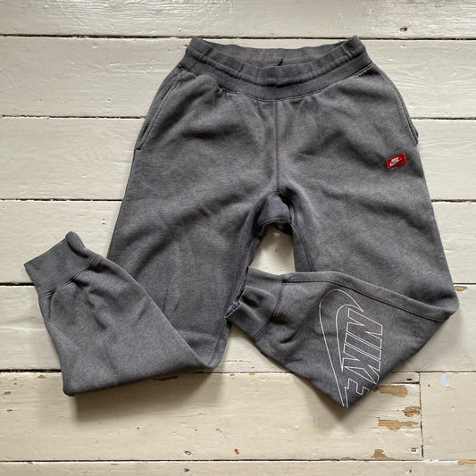 Nike Box Logo Grey Joggers (Medium)