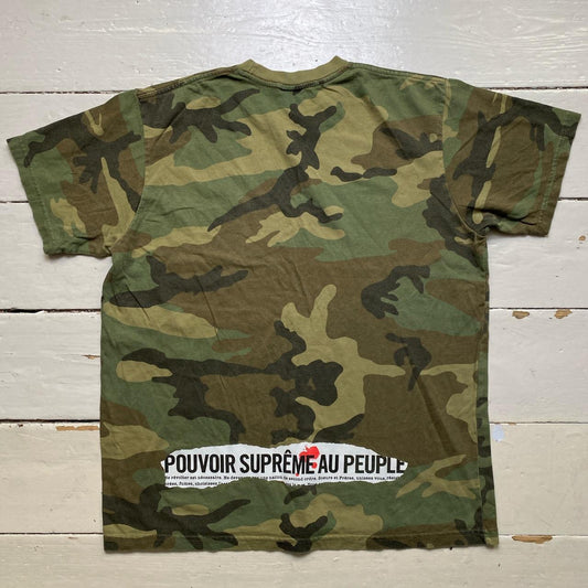 Supreme Pouvoir Camouflage T Shirt (Medium)