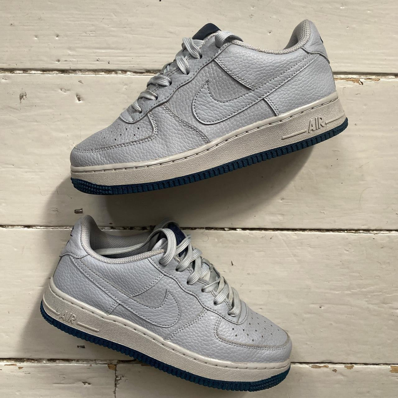 Nike Air Force 1 Grey and Navy (UK 4)