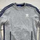 Adidas Grey and Navy Jumper (Medium)