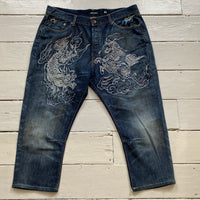 Ed Hardy Big Spellout Diamanté Jeans (40/25)