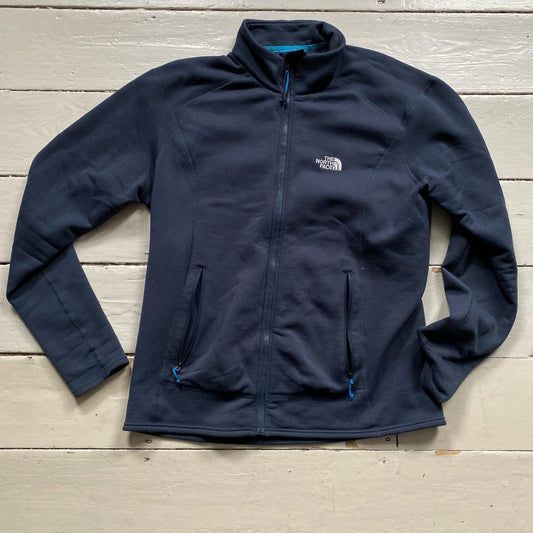 The North Face Fleece Navy Zip Up (Large)