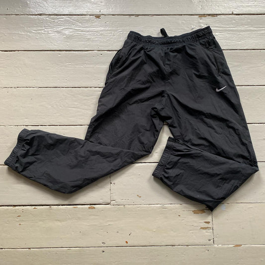 Nike Swoosh Black Shell Bottoms (Medium)