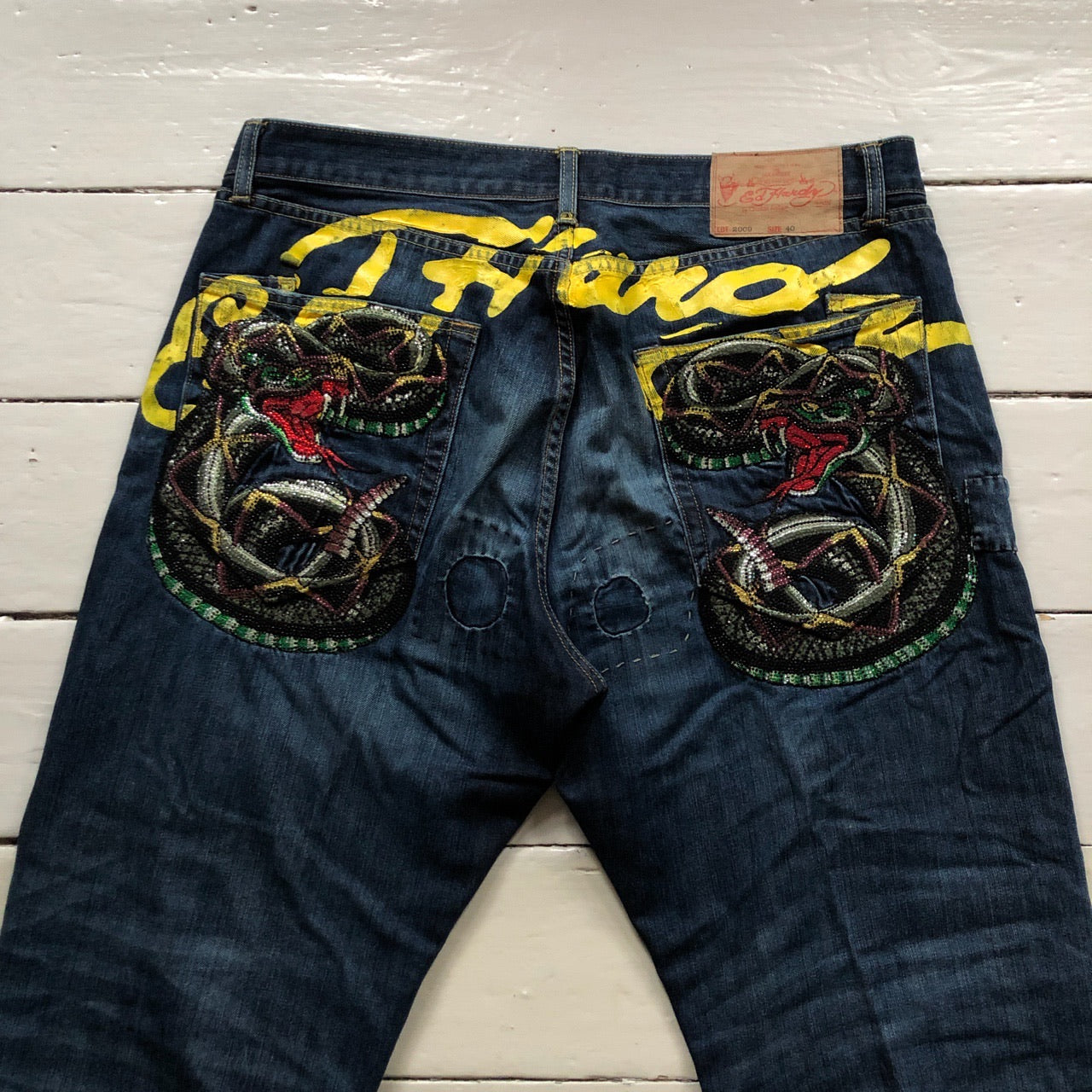 Ed Hardy Vintage Snake Spellout Jeans (40/32)