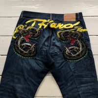 Ed Hardy Vintage Snake Spellout Jeans (40/32)