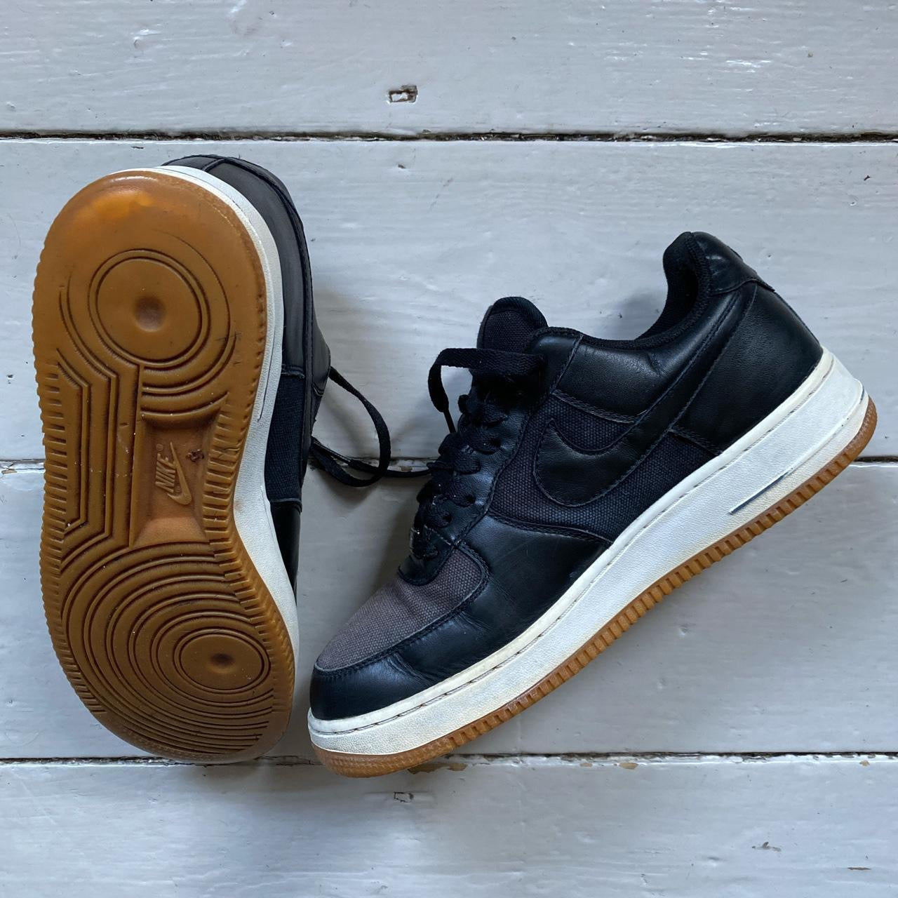 Nike Air Force 1 Black White Gum (UK 8)