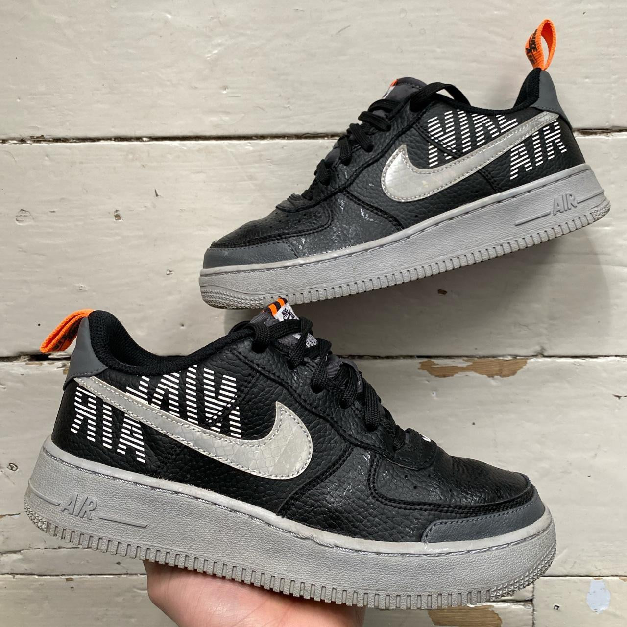 Nike Air Force 1 Black and Grey (UK 4.5)