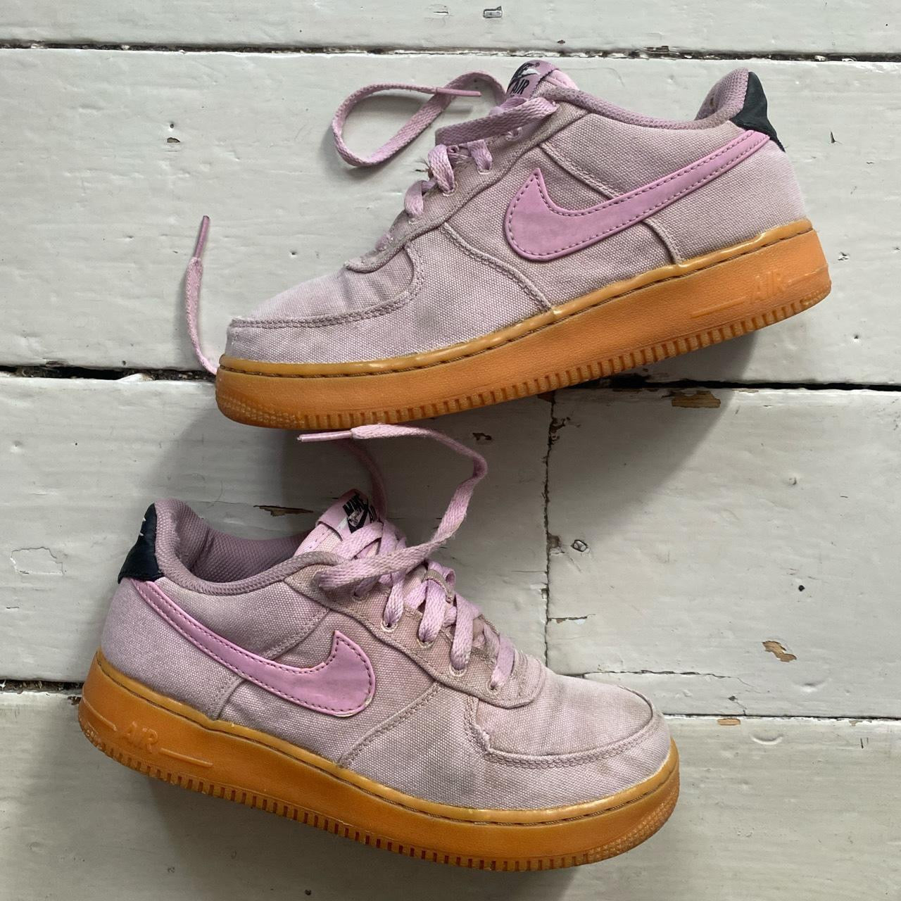 Nike Air Force 1 Pink Gum Sole UK 6 Wear Garson