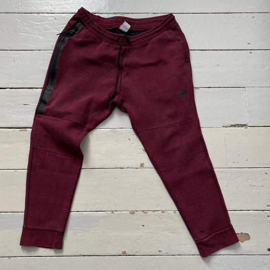 Nike Tech Fleece Burgundy Bottoms (XL)