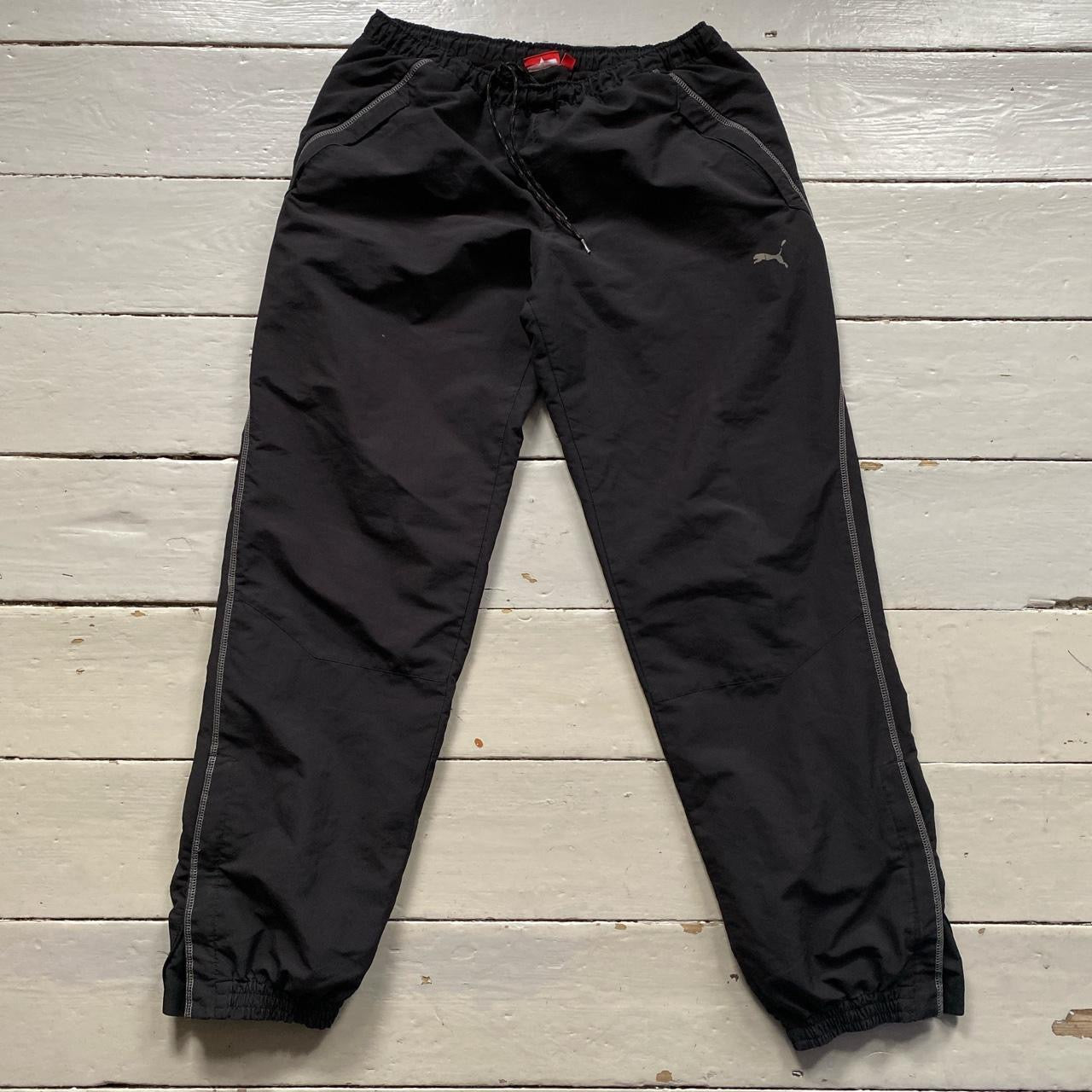 Puma Black and Grey Shell Bottoms (Large)