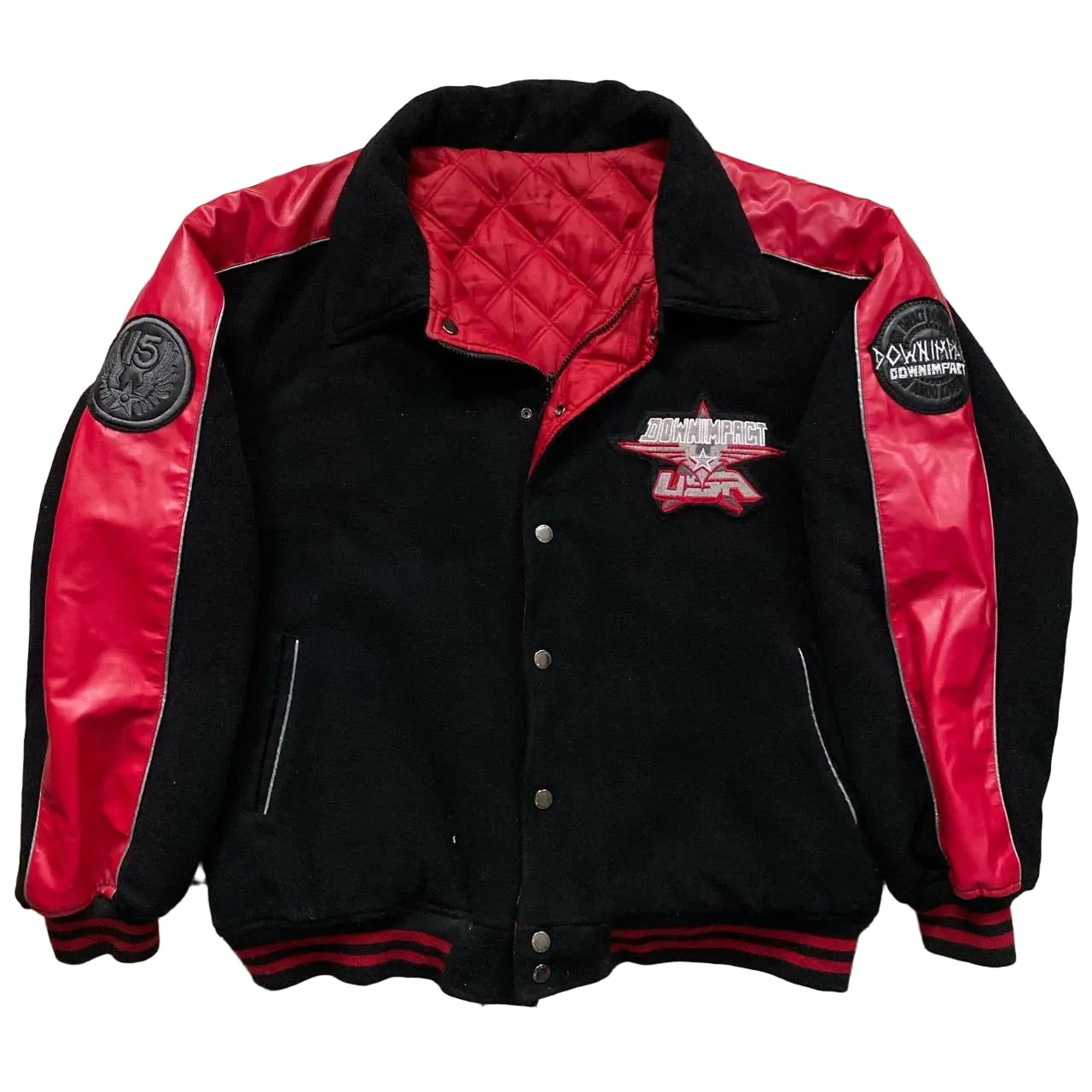 Down Impact Vintage Leather Wool Jacket (2XL)