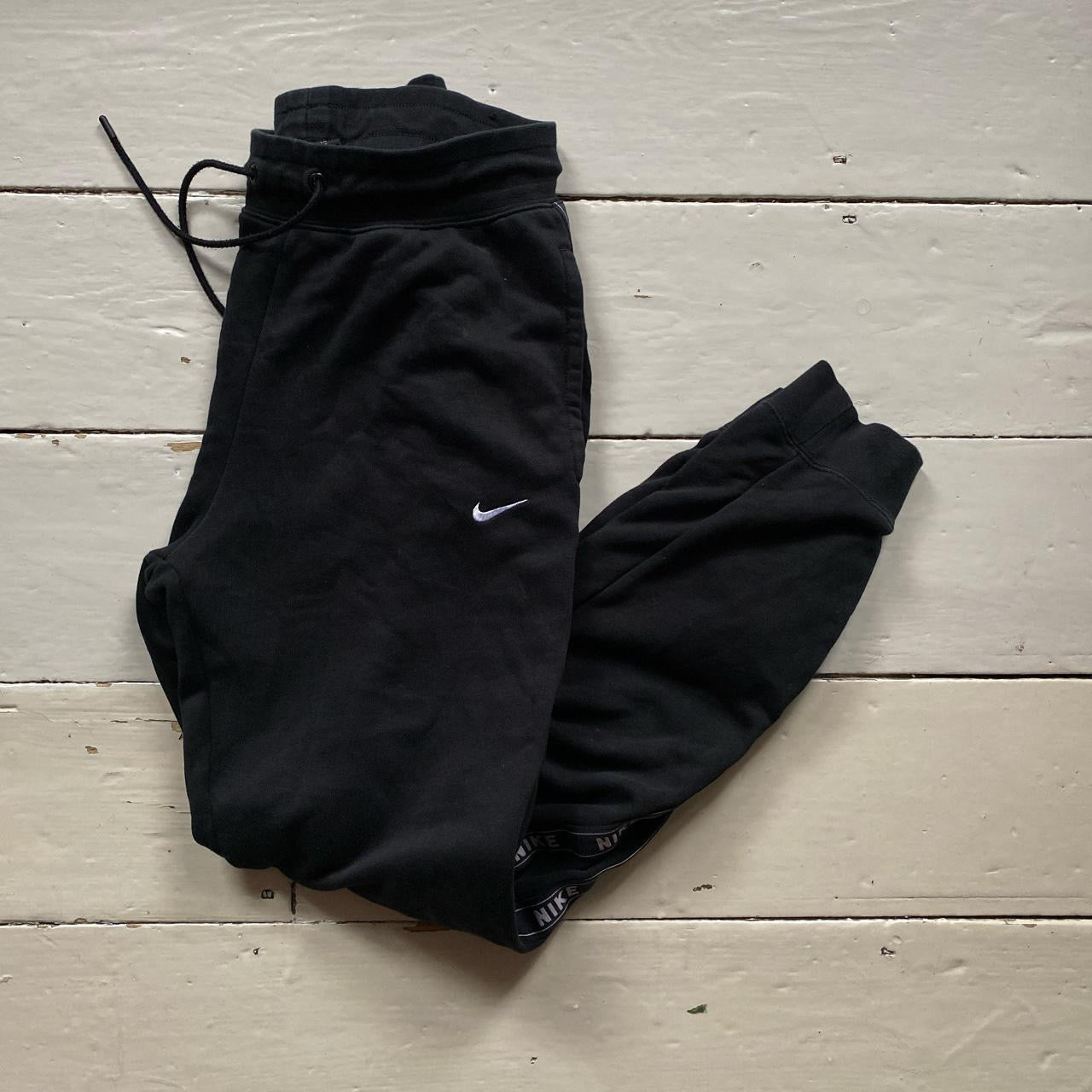 Nike White Swoosh Tape Repeat Bottoms (Small)