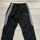 Adidas Black and White Shell Bottoms (Medium)