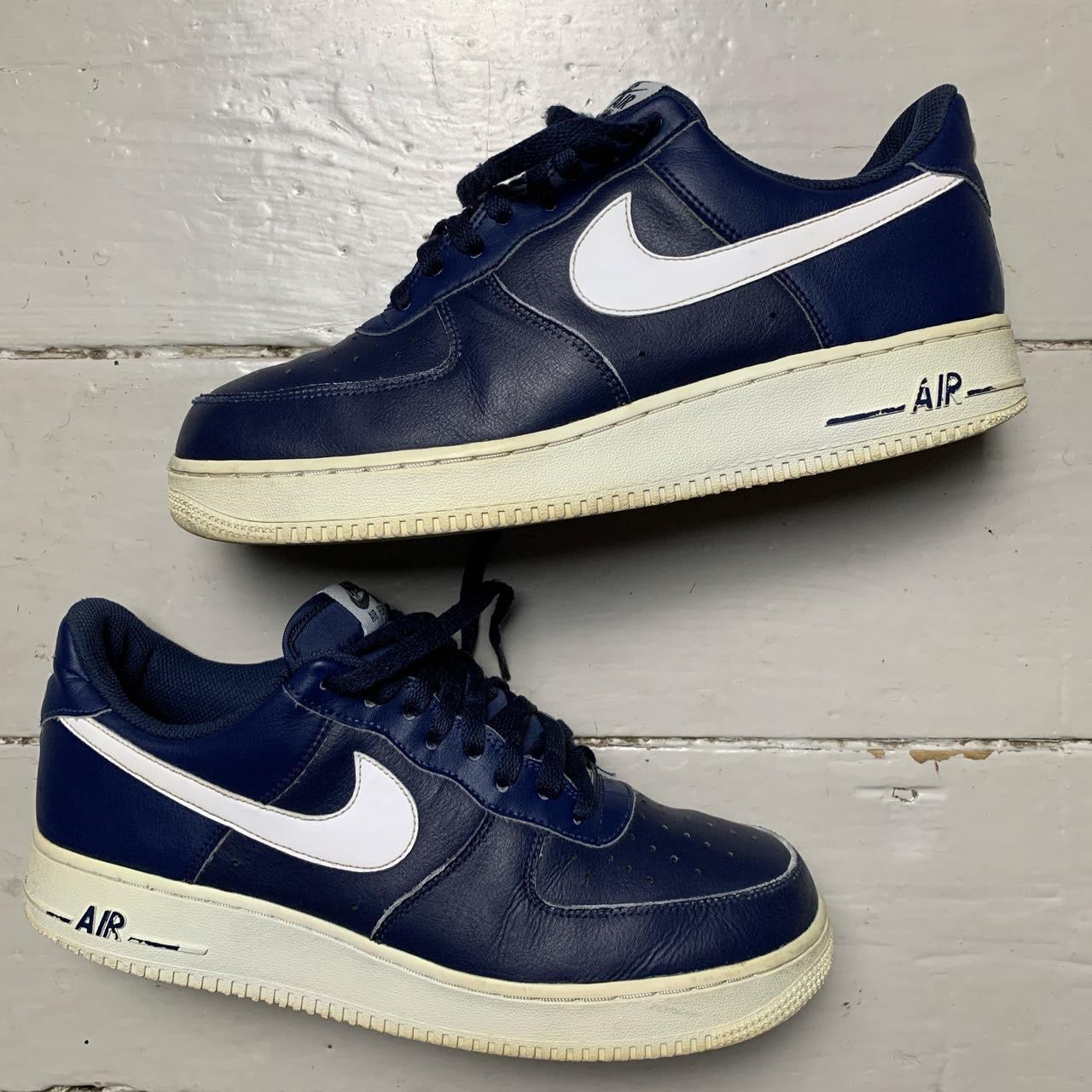 Nike Air Force 1 Navy and White (UK 9)