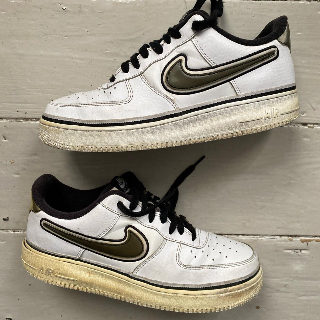 Nike Air Force 1 White and Black (UK 10)
