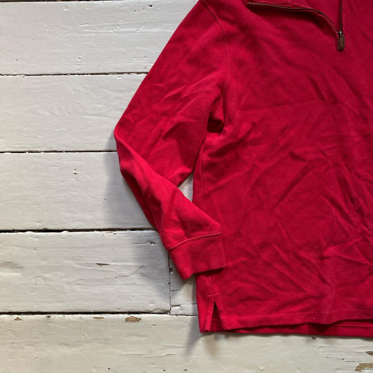 Ralph Lauren Red Quarter Zip (Large)