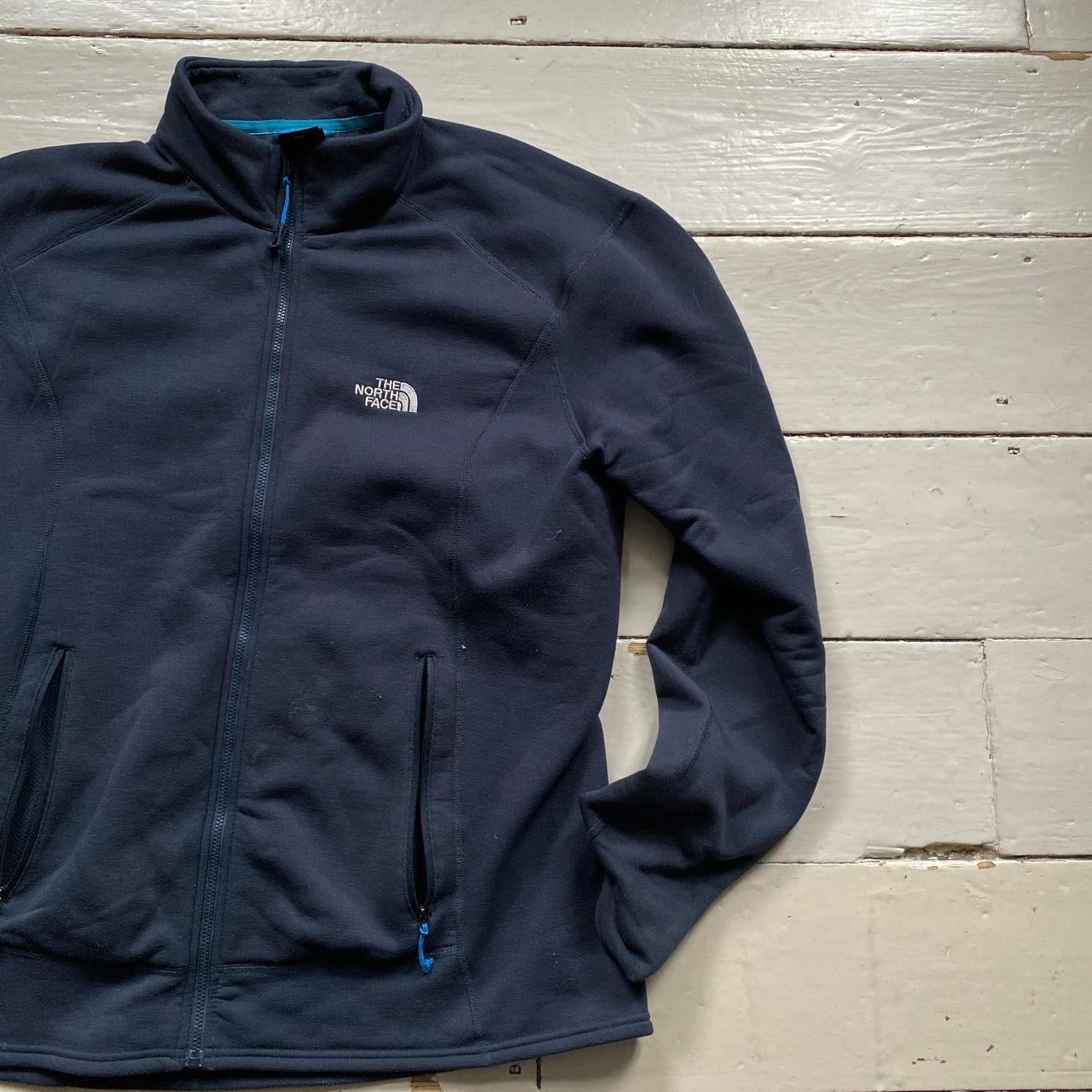 The North Face Fleece Navy Zip Up (Large)