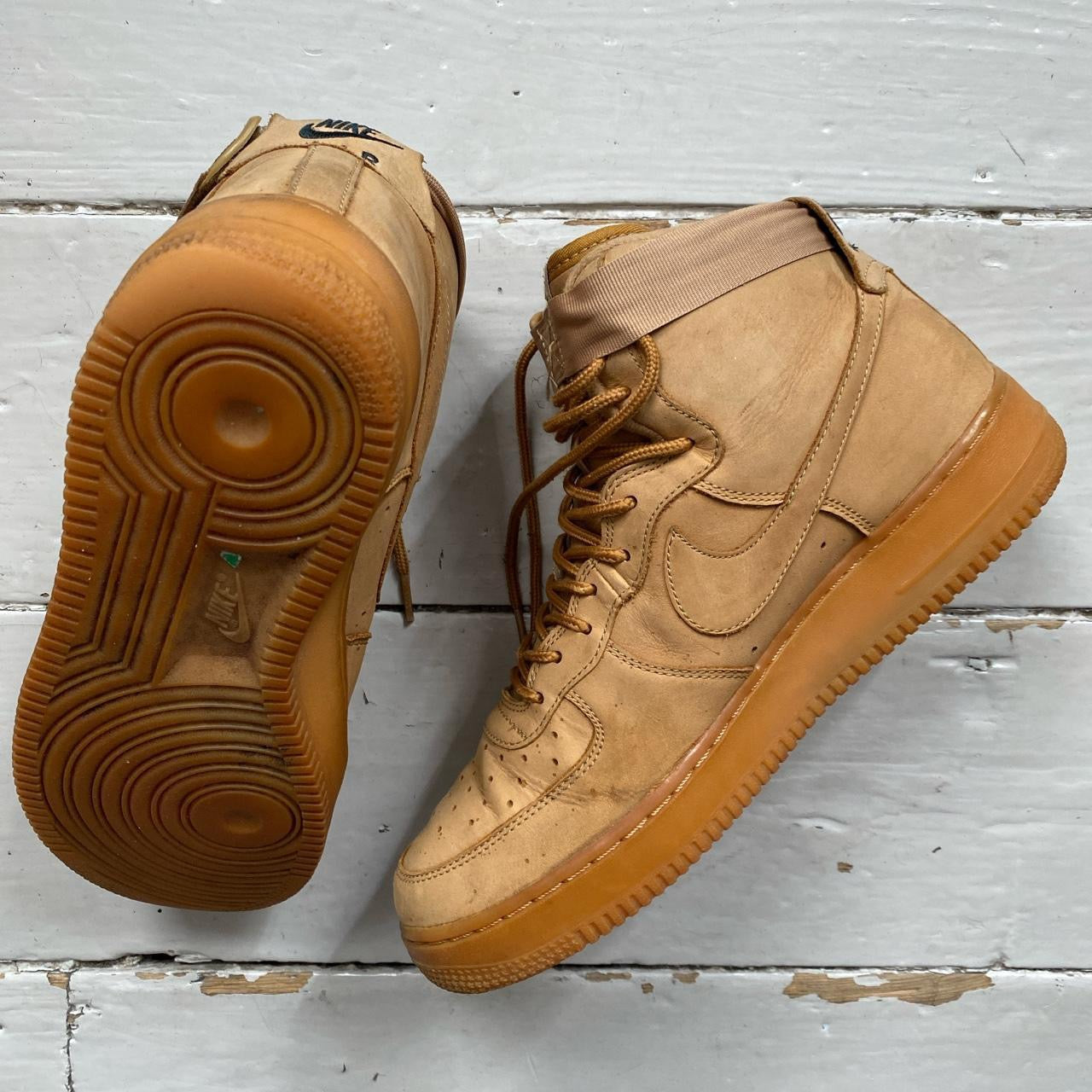 Nike Air Force 1 Nubuck Wheat High (UK 9)