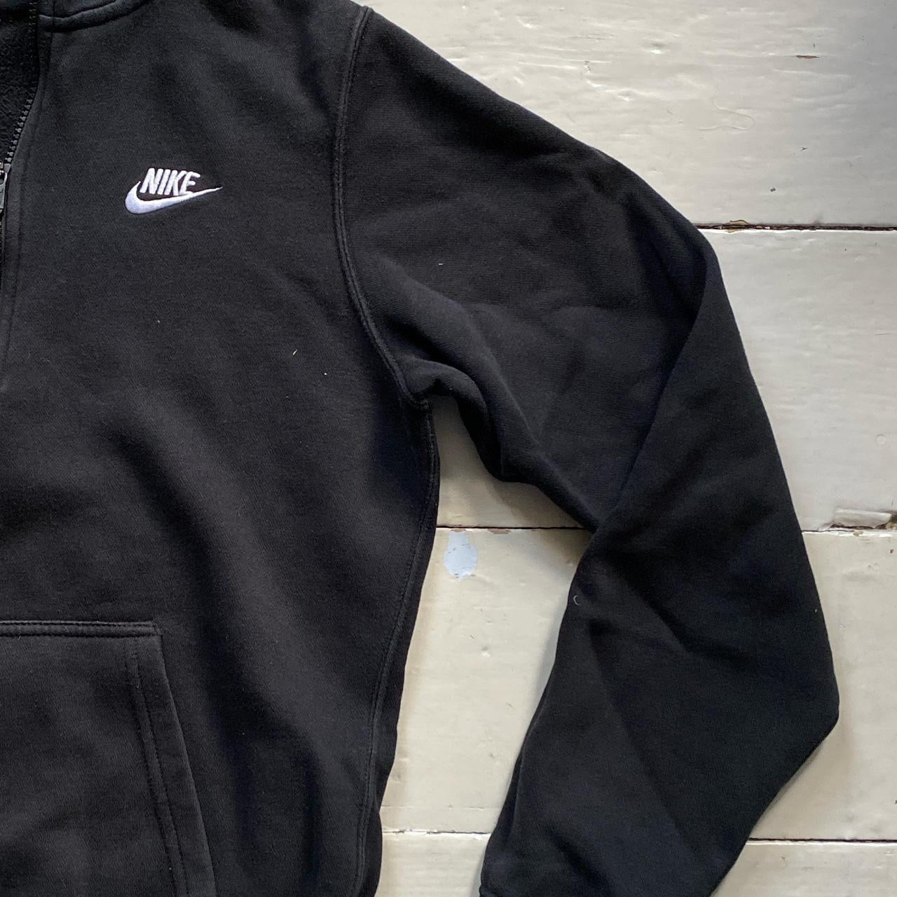 Nike Swoosh Black Quarter Zip Hoodie (XS)