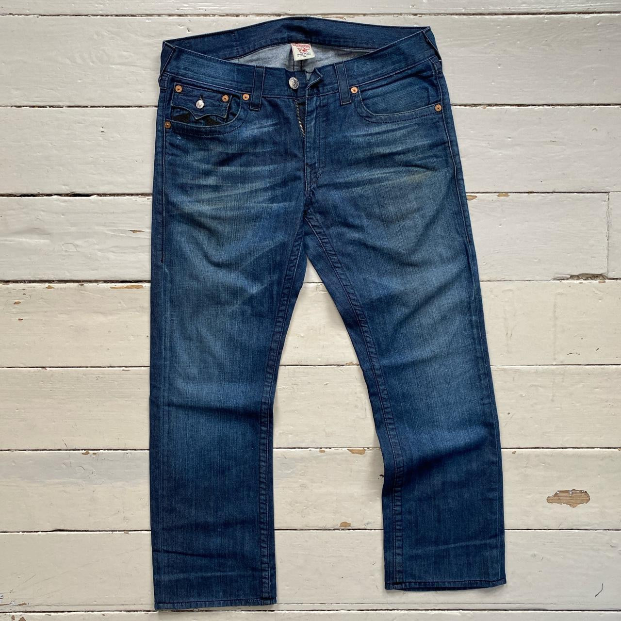 True Religion Straight Navy and Black Jeans (34/30)