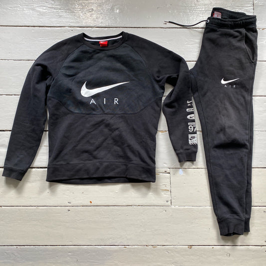 Nike Air Tracksuit Black and White (Small(