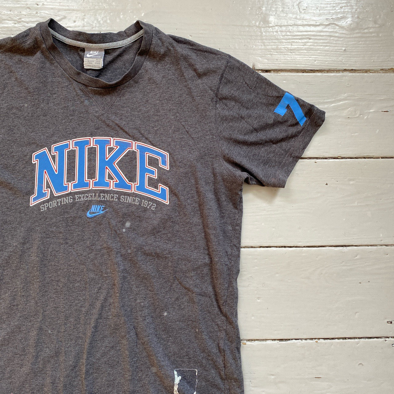 Nike Spellout Vintage T Shirt (Large)