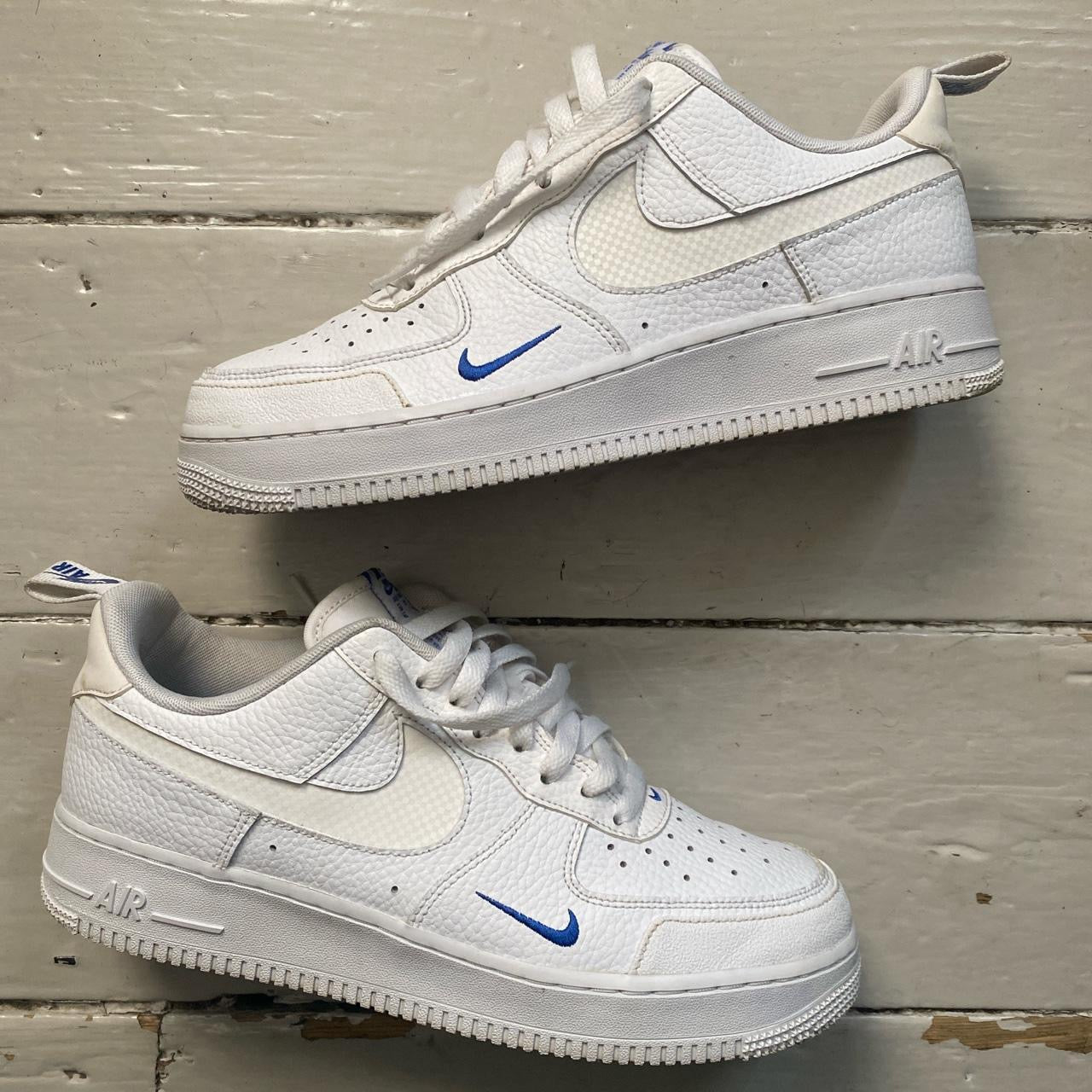 Nike Air Force 1 White and Blue (UK 8)