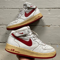Nike Air Force 1 Mid Vintage 2004 Red and White (UK 10)