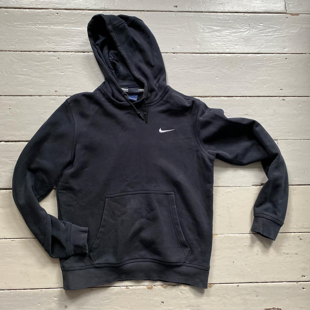 Nike Black and White Hoodie (Medium)