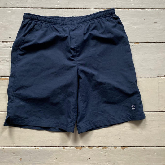 Nike Vintage Swoosh Navy Shorts (Large)