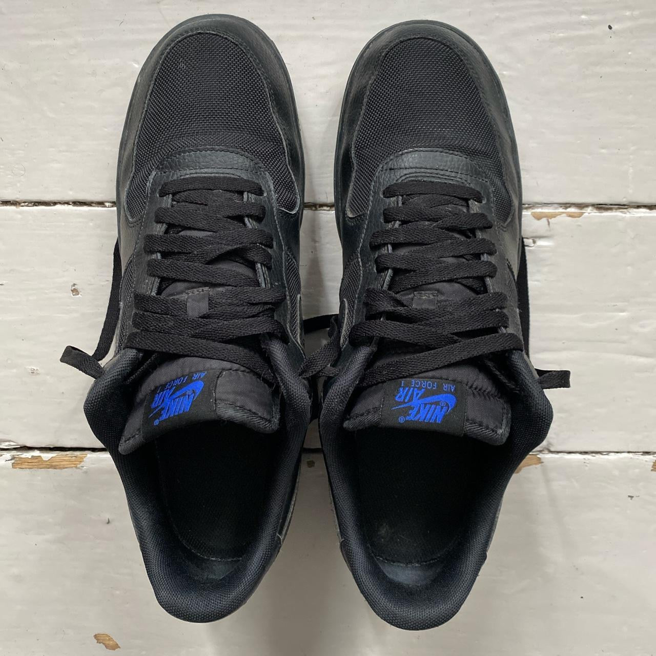 Nike Air Force 1 Black and Blue (UK 11)