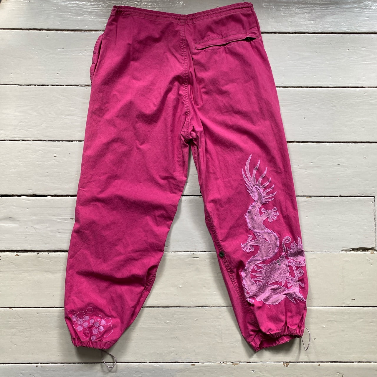 Maharishi Pink Dragon Cargo Trousers (Medium)